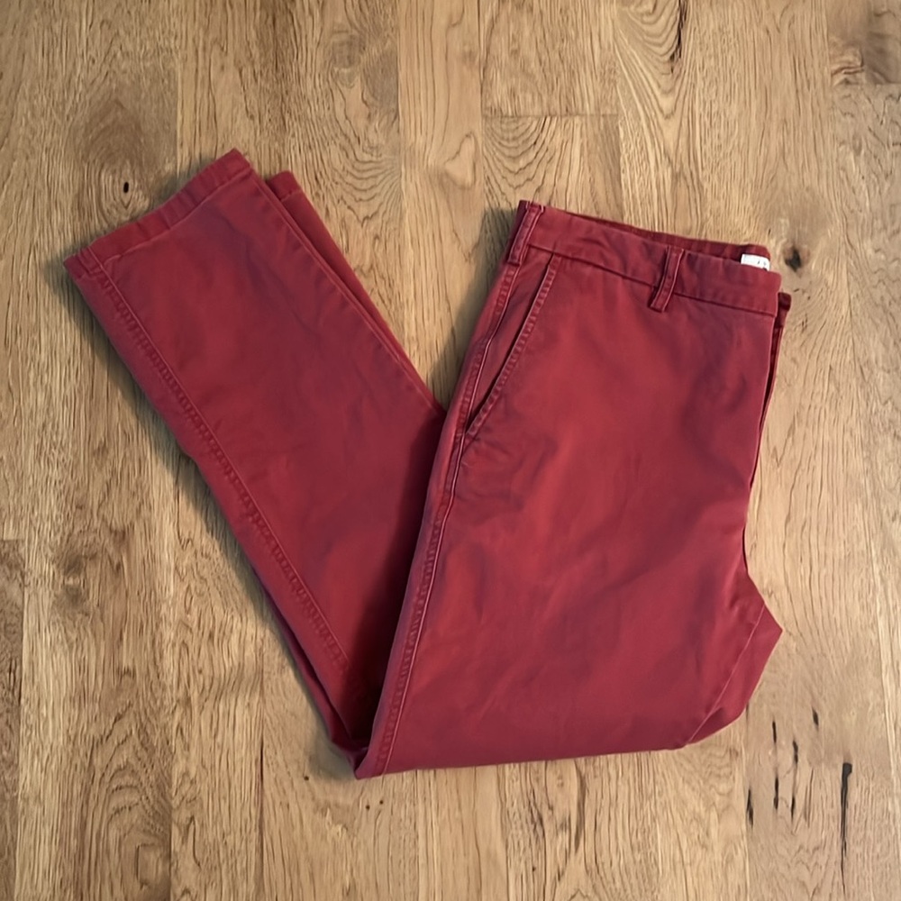 Men's Red Chino Pants By Joseph Abboud